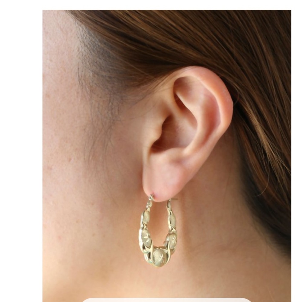 10k xoxo gold hoops
